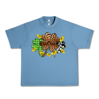 Pebble Blue St. Patrick's Day shamrocks Urban Heavy Tee - OliviaCreatesArt