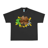 Pigment Black St. Patrick's Day shamrocks Urban Heavy Tee - OliviaCreatesArt