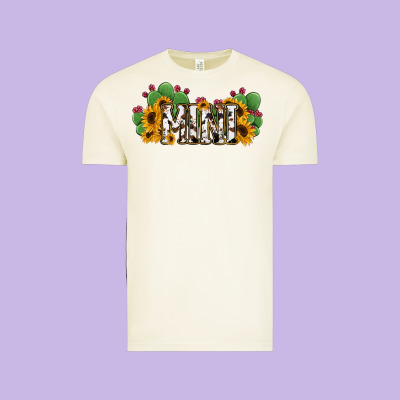 Cactus Cowhide Sunflower Mama And Mini Set Vintage Tee Designed By Jasminsmagicworld