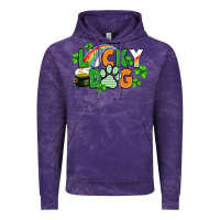 Cloud Purple lucky dog St. Patricks Day Vintage Hoodie - FaDigitalArtStudio