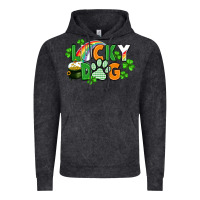 Vintage Black lucky dog St. Patricks Day Vintage Hoodie - FaDigitalArtStudio