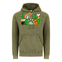 Vintage Olive lucky dog St. Patricks Day Vintage Hoodie - FaDigitalArtStudio