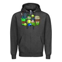 Charcoal Heather tennis coffee cups Zipper Hoodie - AdoDesignShop