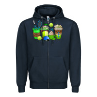 Navy tennis coffee cups Zipper Hoodie - AdoDesignShop
