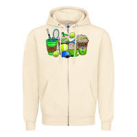 Sandshell tennis coffee cups Zipper Hoodie - AdoDesignShop