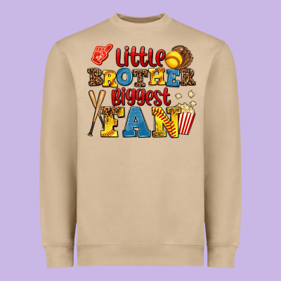 Little Brother Biggest Fan Heavyweight Sweatshirt Designed By Adodesignshop