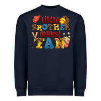 Navy little brother biggest fan Heavyweight Sweatshirt - AdoDesignShop