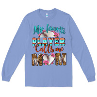 Colony Blue My Favorite Player Calls Me Mom Long Sleeve Tee - BundleAndBundleShop
