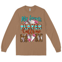 Toasted Coconut My Favorite Player Calls Me Mom Long Sleeve Tee - BundleAndBundleShop
