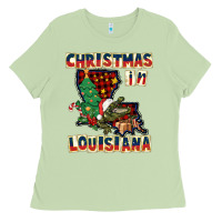 Matcha christmas in louisiana Ladies Tee - CowGirlArtShop