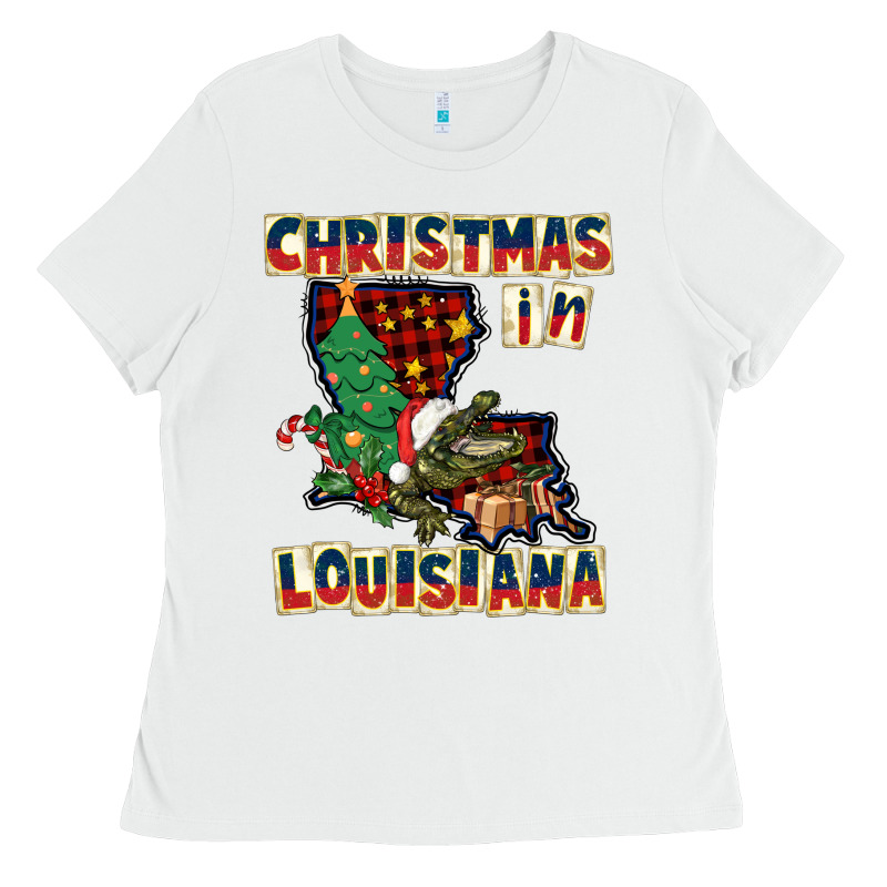 Christmas In Louisiana Ladies Tee by CowGirlArtShop | Teevron