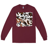 Burgundy cowhide background Long Sleeve Tee - RanaPortraitStore