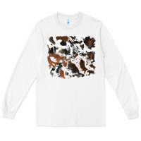 White cowhide background Long Sleeve Tee - RanaPortraitStore