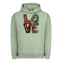 Pigment Oil Green christmas love Urban Hoodie - JahusDesignShop