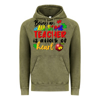 Vintage Olive being an au some teacher is a work of the heart Vintage Hoodie - FaDigitalArtStudio