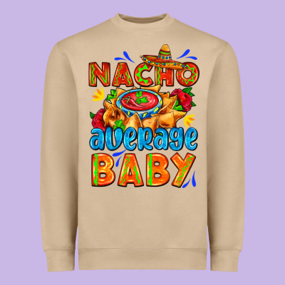 Nacho Average Baby With Nacho 2 Heavyweight Sweatshirt Designed By Adodesignshop