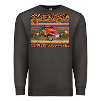 Smoke truck sunflower leopard Premium Sweatshirt - AdoDesignShop