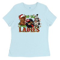 Baby Blue all the jingle ladies Ladies Tee - CowGirlArtShop
