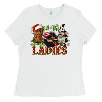 White all the jingle ladies Ladies Tee - CowGirlArtShop