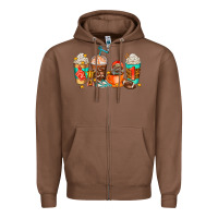 Chestnut American football coffee cups Zipper Hoodie - AdoDesignShop