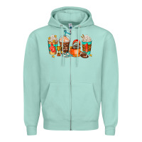 Seafoam American football coffee cups Zipper Hoodie - AdoDesignShop