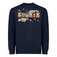 Navy daisy auntie Heavyweight Sweatshirt - AdoDesignShop