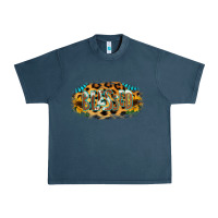 Midnight Navy Blessed Sunflower Gemstone Urban Heavy Tee - RanaPortraitStore