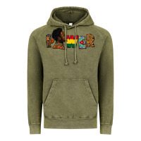 Vintage Olive power juneteenth Vintage Hoodie - FaDigitalArtStudio