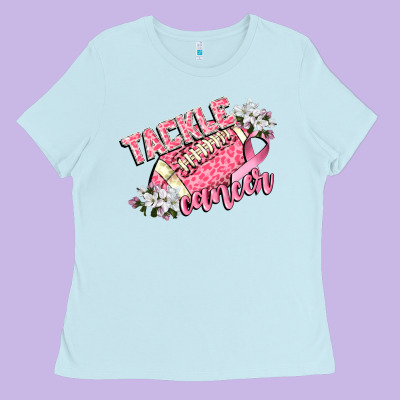 Tackle Cancer Ladies Tee Designed By Cowgirlartshop