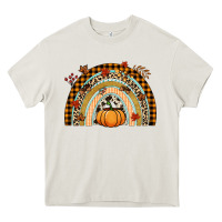 Cream Fall rainbow pumpkin Heavy Core Tee - NancyCooperArtShop