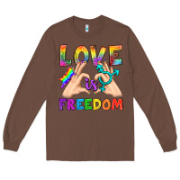 Chestnut Love Is Freedom Long Sleeve Tee - BundleAndBundleShop