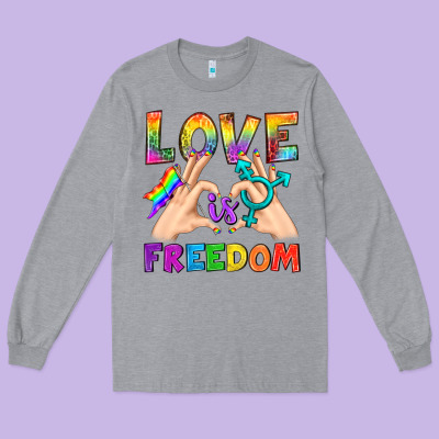 Love Is Freedom Long Sleeve Tee Designed By Bundleandbundleshop