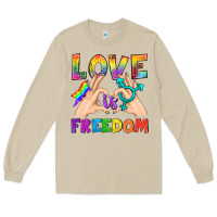 Mushroom Love Is Freedom Long Sleeve Tee - BundleAndBundleShop