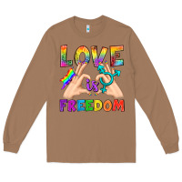 Toasted Coconut Love Is Freedom Long Sleeve Tee - BundleAndBundleShop