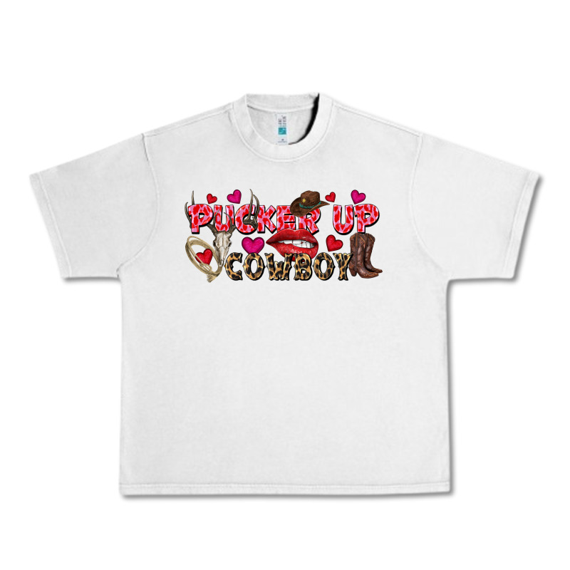 Pucker Up Cowboy Valentine's Day Urban Heavy Tee by FaDigitalArtStudio | Teevron