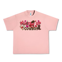 Salmon Pucker Up Cowboy Valentine's Day Urban Heavy Tee - FaDigitalArtStudio