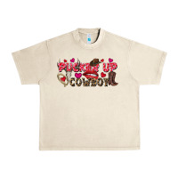 Sandshell Pucker Up Cowboy Valentine's Day Urban Heavy Tee - FaDigitalArtStudio