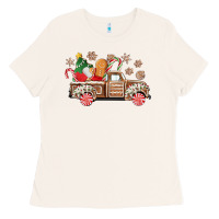 Bone christmas gingerbread truck Ladies Tee - CowGirlArtShop