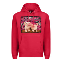 Cardinal be mine valentine's day pigs Premium Hoodie - Jasminsmagicworld