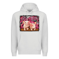 Dove Grey be mine valentine's day pigs Premium Hoodie - Jasminsmagicworld