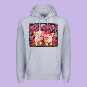 Be Mine Valentine's Day Pigs Premium Hoodie Designed By Jasminsmagicworld