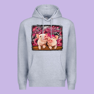 Be Mine Valentine's Day Pigs Premium Hoodie Designed By Jasminsmagicworld