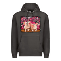 Smoke be mine valentine's day pigs Premium Hoodie - Jasminsmagicworld