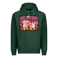 Sports Green be mine valentine's day pigs Premium Hoodie - Jasminsmagicworld