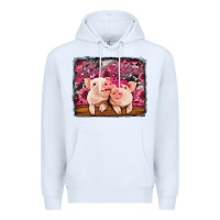 White be mine valentine's day pigs Premium Hoodie - Jasminsmagicworld
