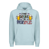 Blue Mist I'm Not Drunk I'm Patriotic Premium Hoodie - CowhideDigitalArt