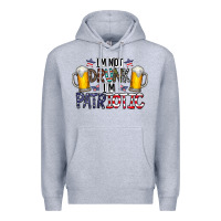 Heather Grey I'm Not Drunk I'm Patriotic Premium Hoodie - CowhideDigitalArt