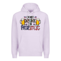 Lilac I'm Not Drunk I'm Patriotic Premium Hoodie - CowhideDigitalArt