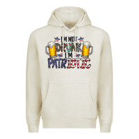 Oatmeal Heather I'm Not Drunk I'm Patriotic Premium Hoodie - CowhideDigitalArt