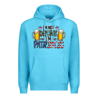 Ocean Blue I'm Not Drunk I'm Patriotic Premium Hoodie - CowhideDigitalArt